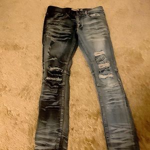 FWRD Boys’ Contrast Ripped Denim Jeans.